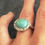 Thumbnail: Sterling Silver Turquoise/CZ statement ring