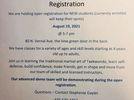 2022 Fall registration