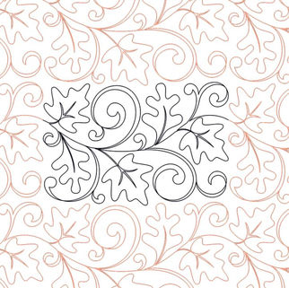 Leaves and swirls quilting design