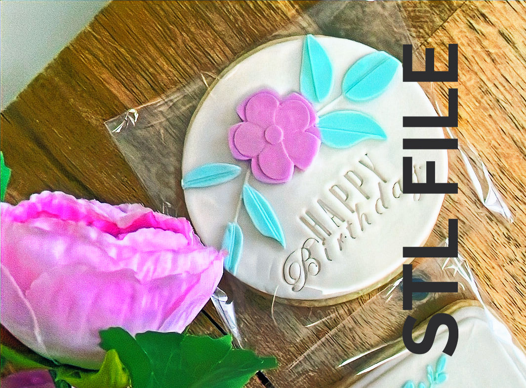 STL Flower Fondant Embosser