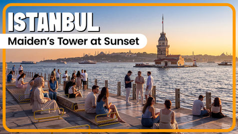 Maiden's Tower Sunset Walk | Istanbul Bosphorus | Üsküdar Walking Tour