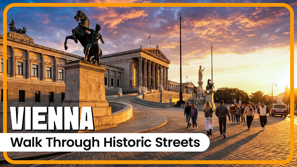 Vienna Walking Tour | Sunday Walk Through Historic Streets | Austrian Parliament Building