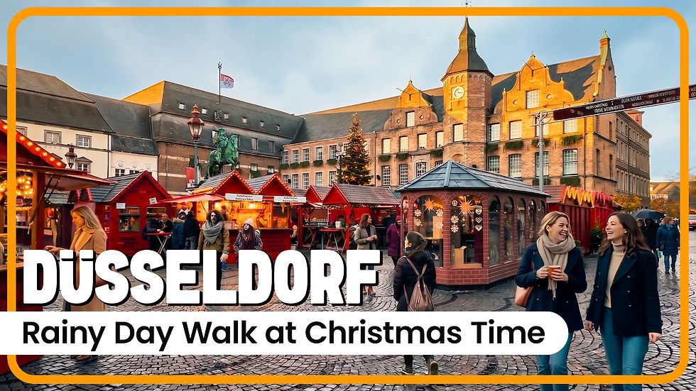 Düsseldorf Walking Tour | Rainy Day at Christmas Time