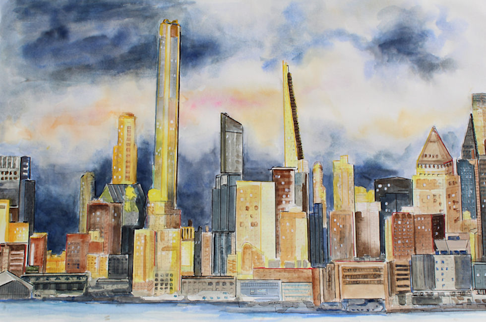 NYC at Sunset after a Strom