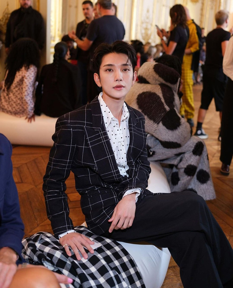 Joshua Hong at the Marni show during Paris Fashion Week