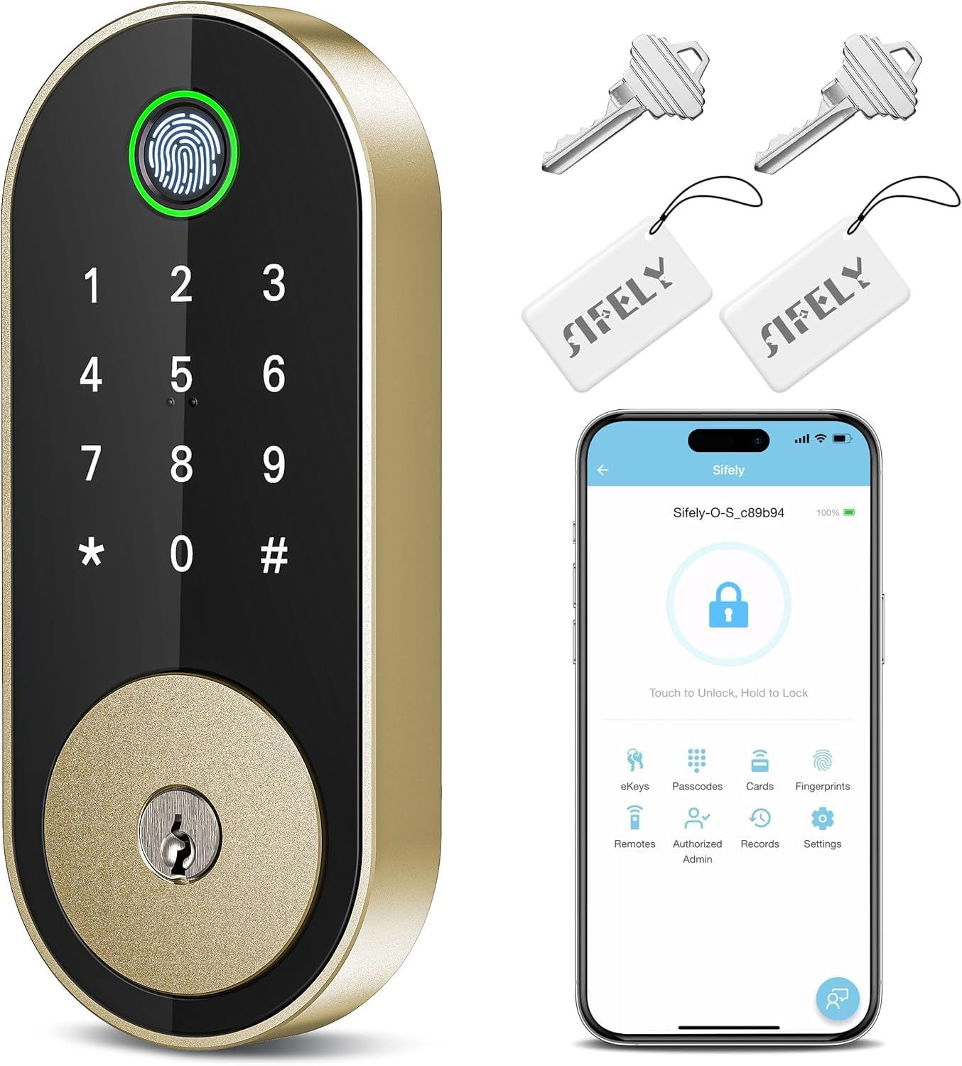 Sifely O Deadbolt, Gold