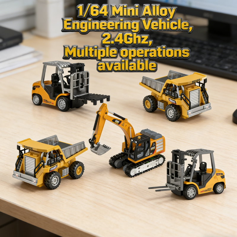 2026New Full-Scale Mini Excavator Tipper Truck 1:64 Remote Control Engineering V