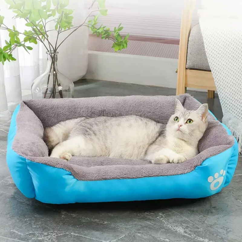 Thumbnail: Cozy Fleece Pet Bed — Waterproof Base, Warm & Comfy for All Pet Sizes