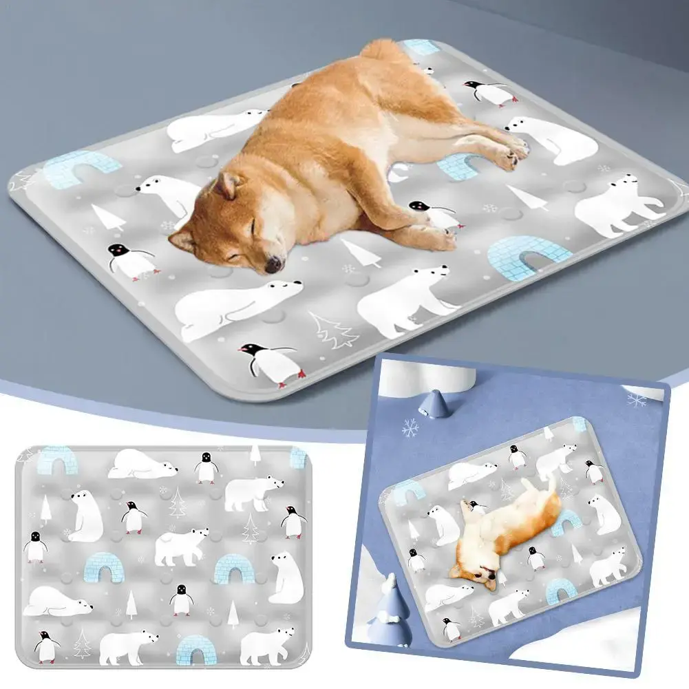 Summer Cooling Gel Pet Pad for Cats and Dogs Foldable Bed