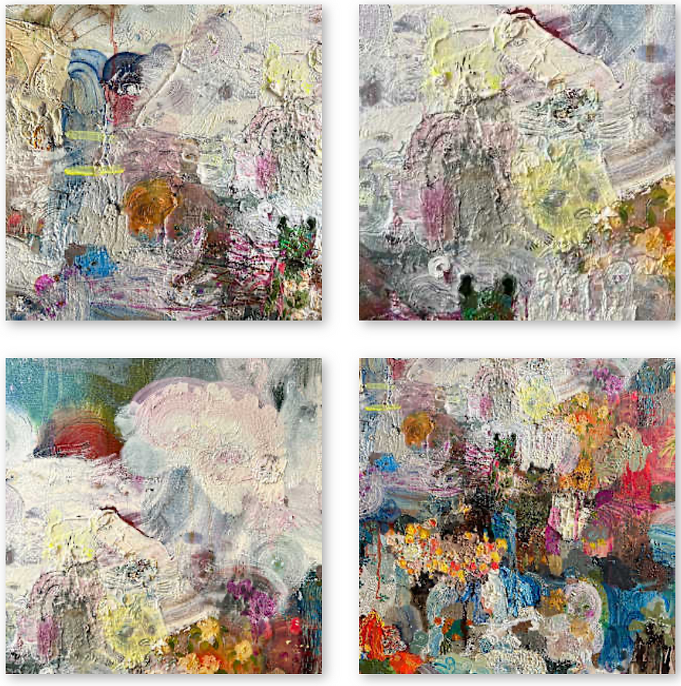 Laine Justice - Detail of Electric Forest 5, Kitten Forest, Kitten Sky