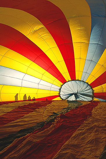 Innerhalb von Heißluft-Ballon