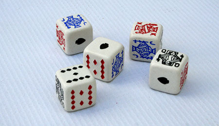 Miniatura: SET DE DADOS DE POKER TIPO CUBANO O AMERICANO