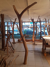 Lichtobjekt, Holzlampe, Entstehung, Atelier, Werkstatt, Handwerk, Holzhandwerk, Handwerkskunst,