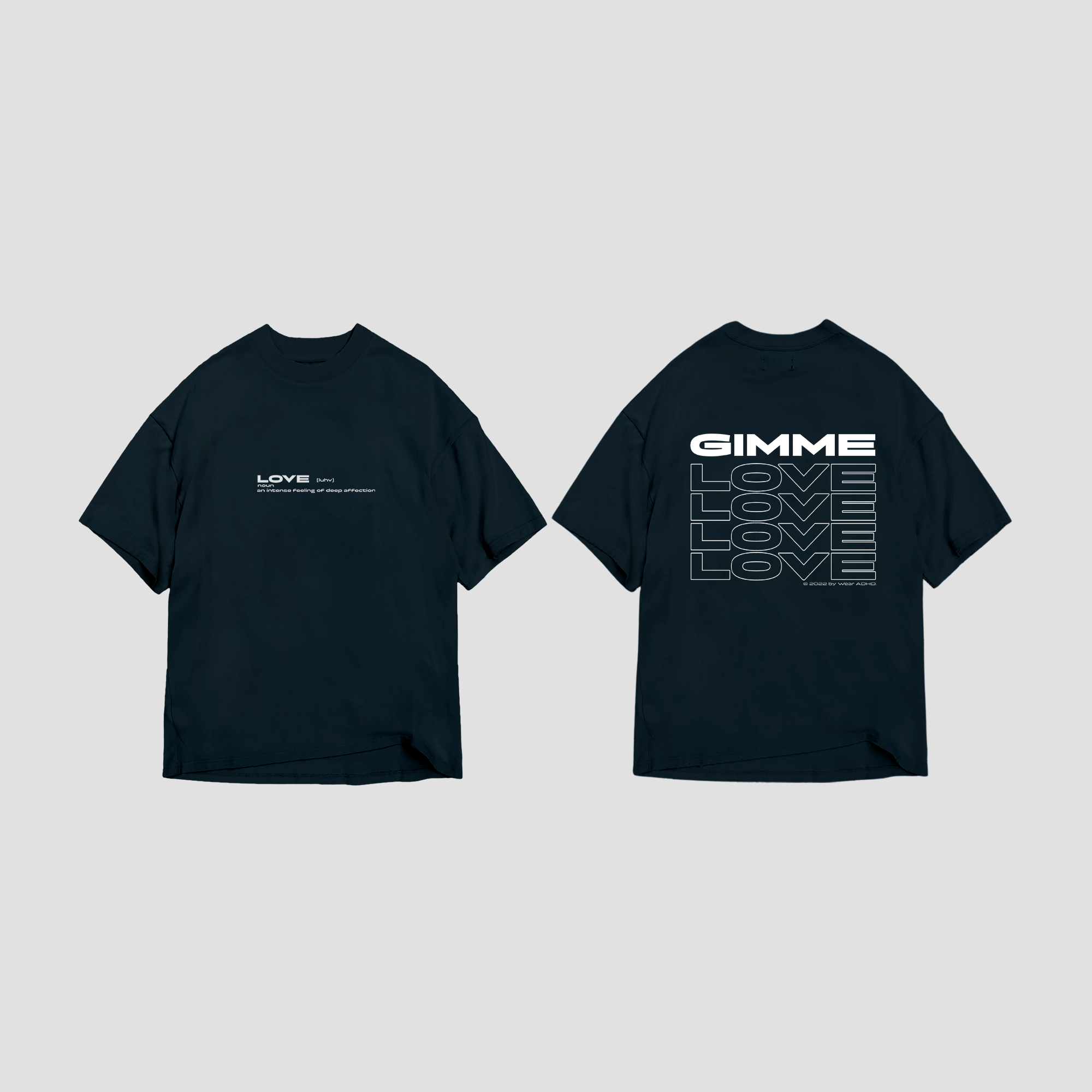 gimme love oversized tee