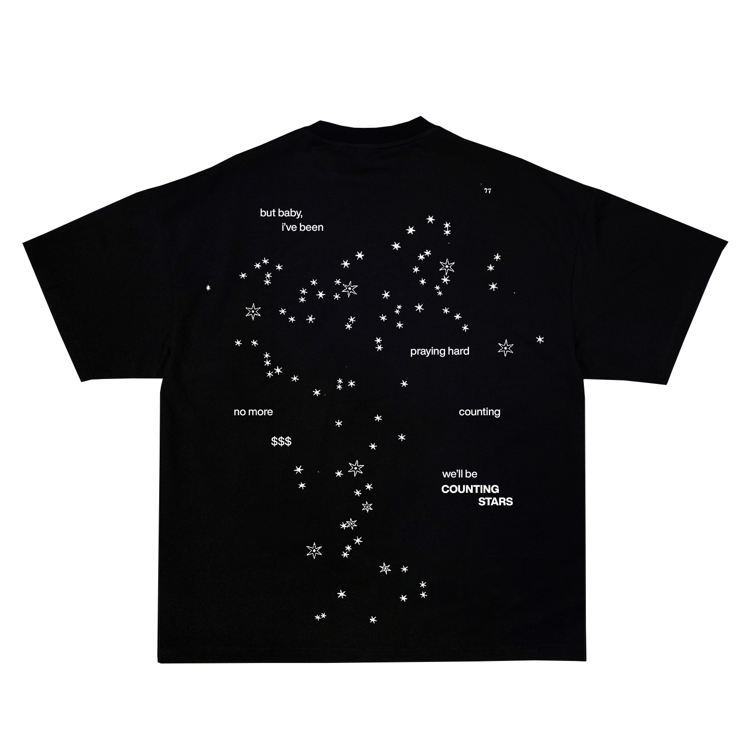 counting stars boxy fit heavyweight t-shirt