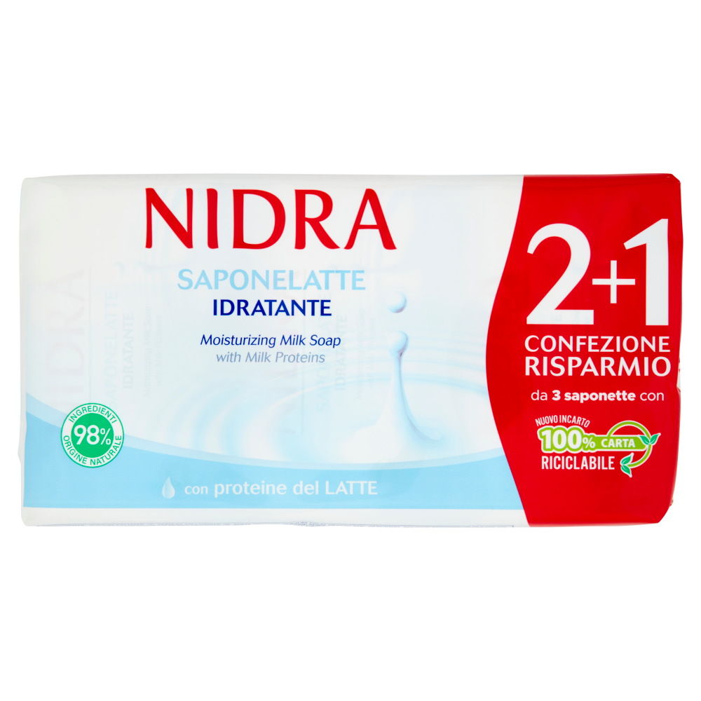 Nidra sapone 90 gr 2+1 latte