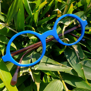 Lunettes rondes bleues