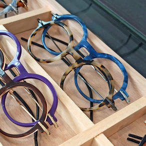 Lunettes combinées faces acétates et branches titanes