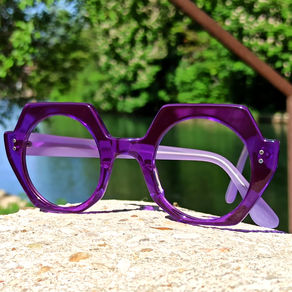 Lunettes sur mesure violettes / purple bespoke eyewear
