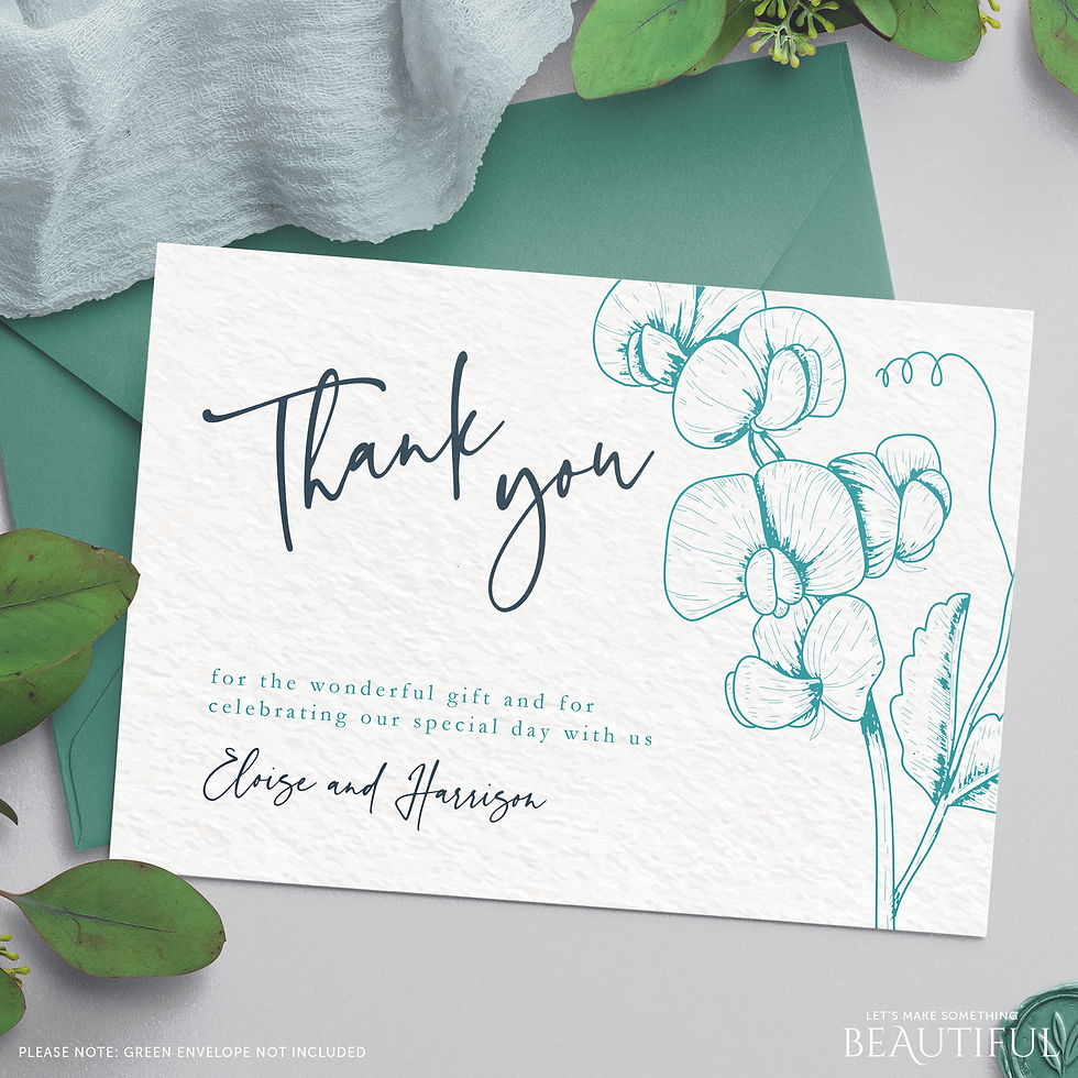 orchid thank you cards uk, budget thank you cards uk, personalised thank you cards skipton, thank you card printing skipton