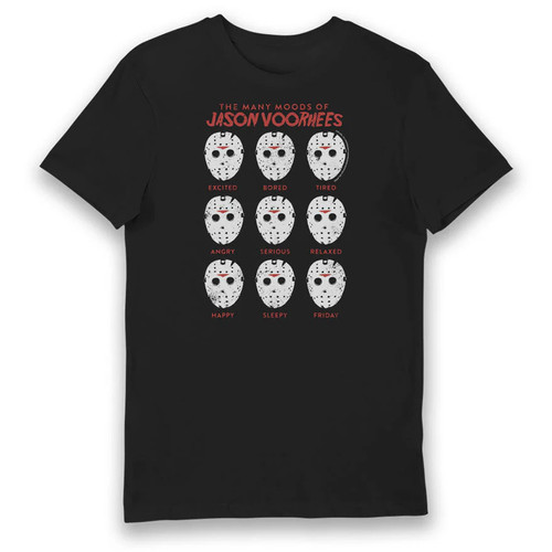 FRIDAY THE 13TH Licensed T-Shirt - Official Horror Merch, Black Cotton Tee (S-XXXL)