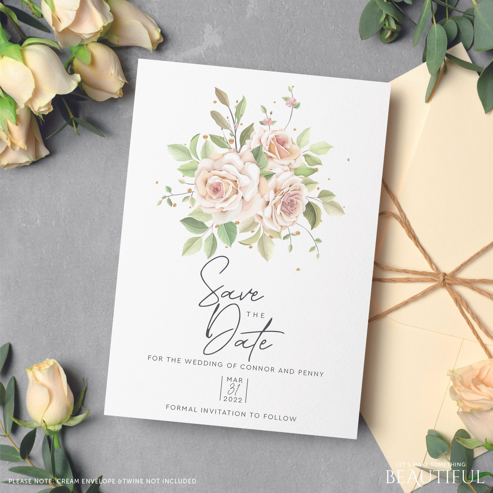 rose save the dates, budget save the date cards, personalised save the dates, save the date printing colne, save the dates