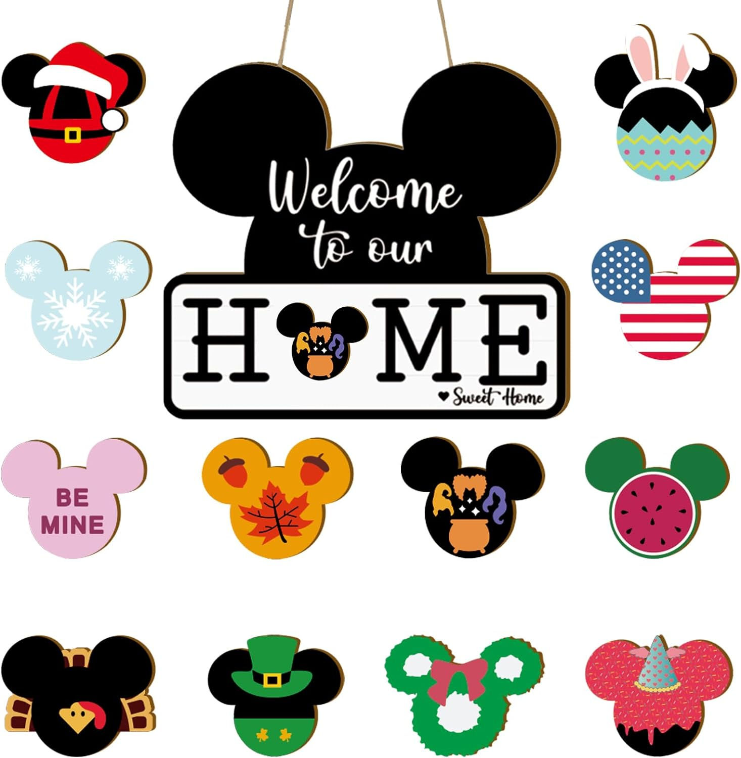 Interchangeable Seasonal Welcome Door Sign
