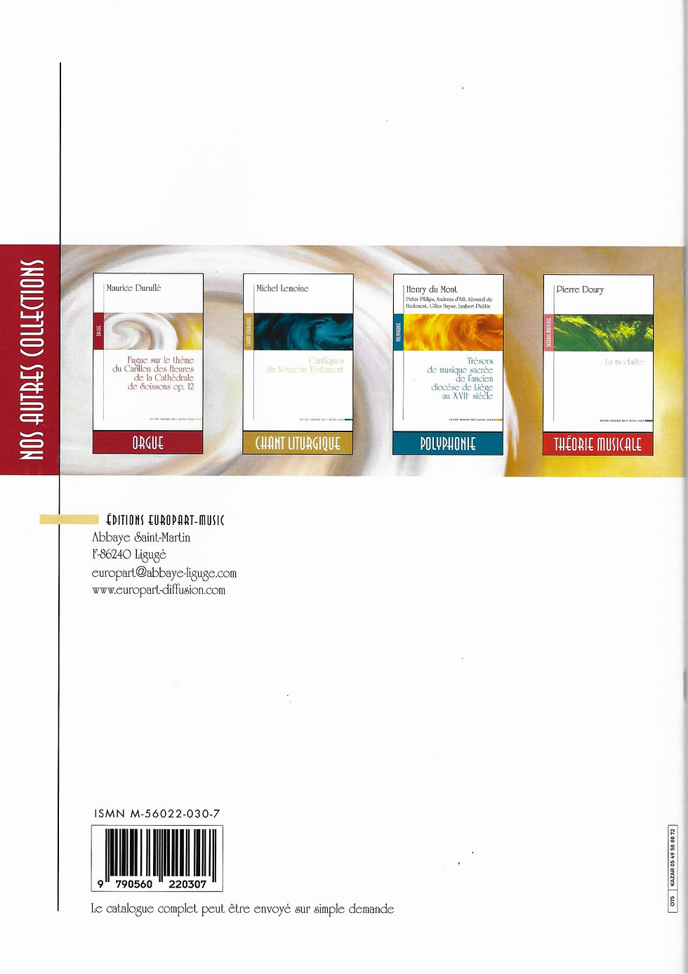 J-C-H RINCK Adagios Vol 3 Oeuvres pour orgue