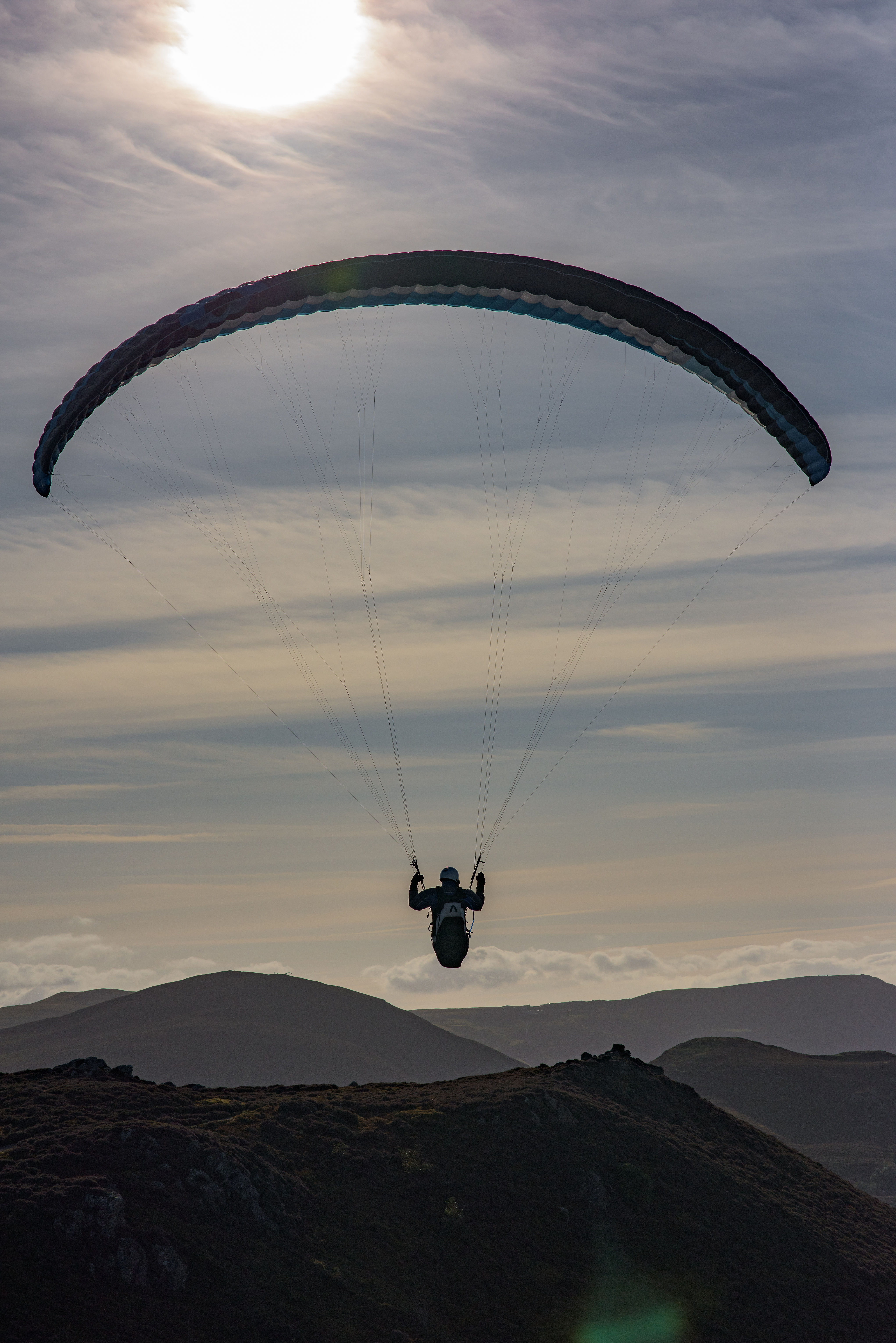 Conwy Paraglider Silhouette Print