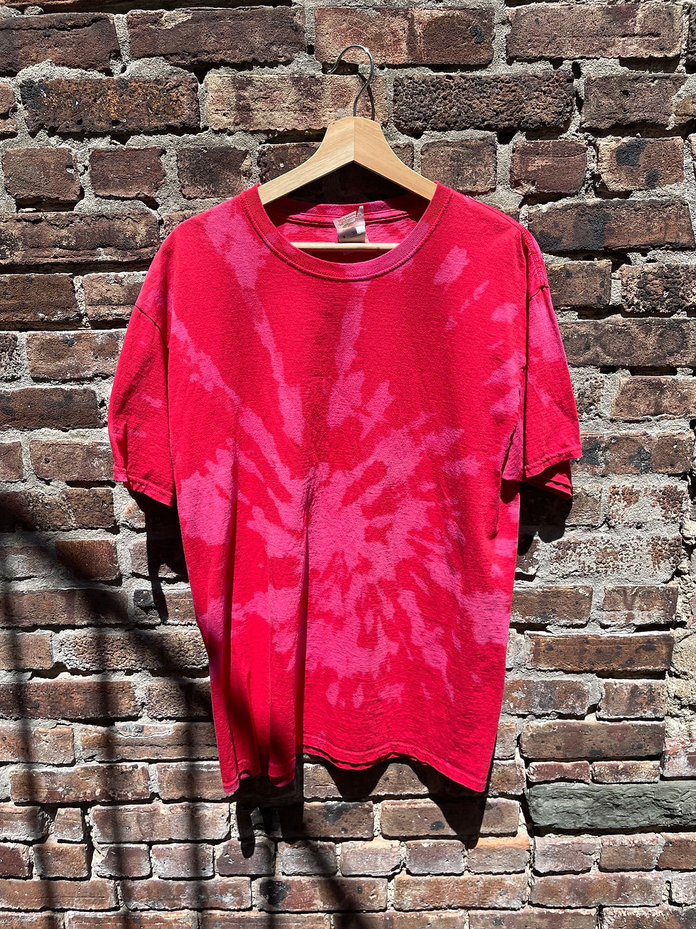 Thumbnail: Bleach dye red tshirt front view