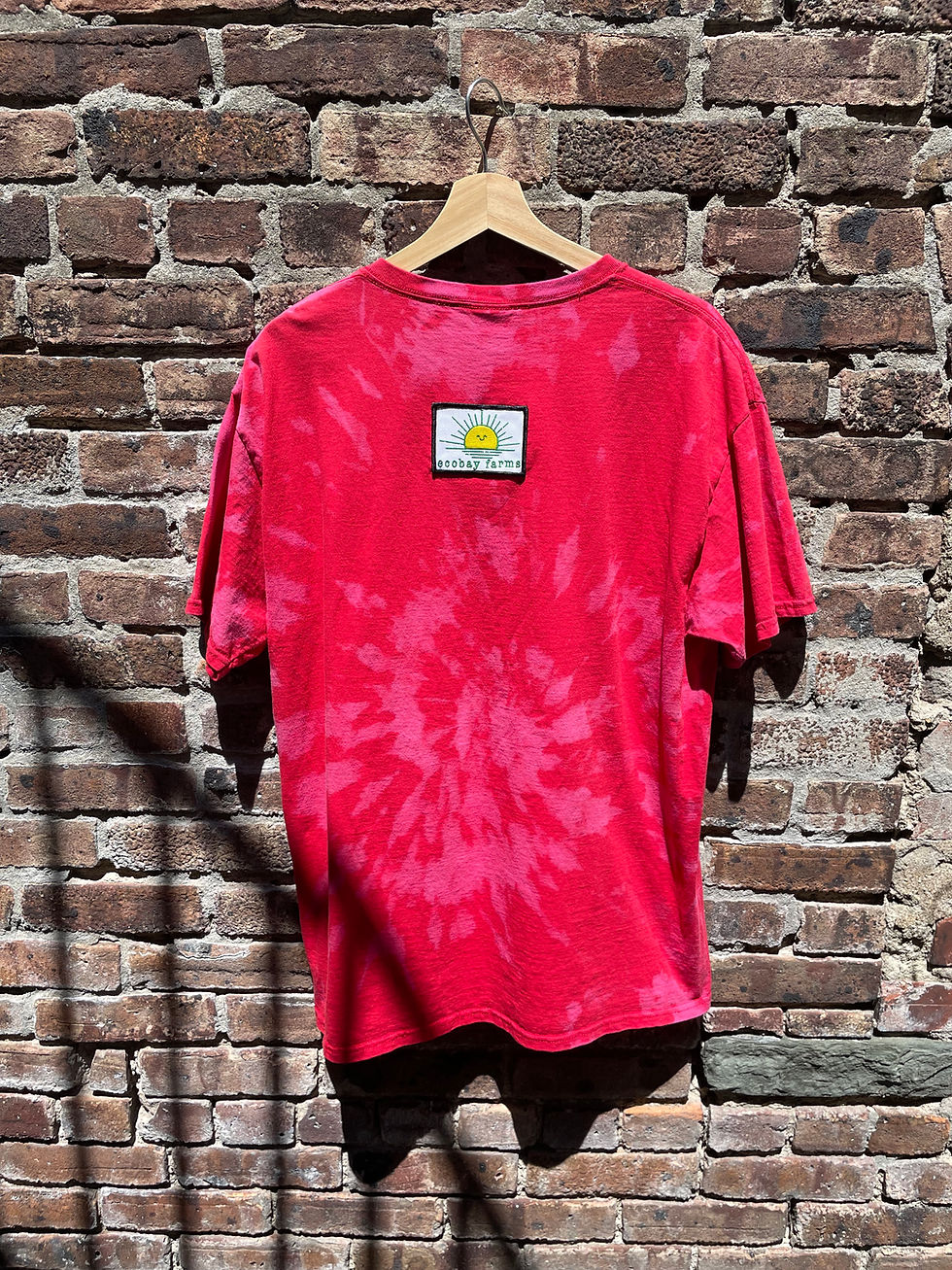 Thumbnail: Bleach dye red tshirt back view