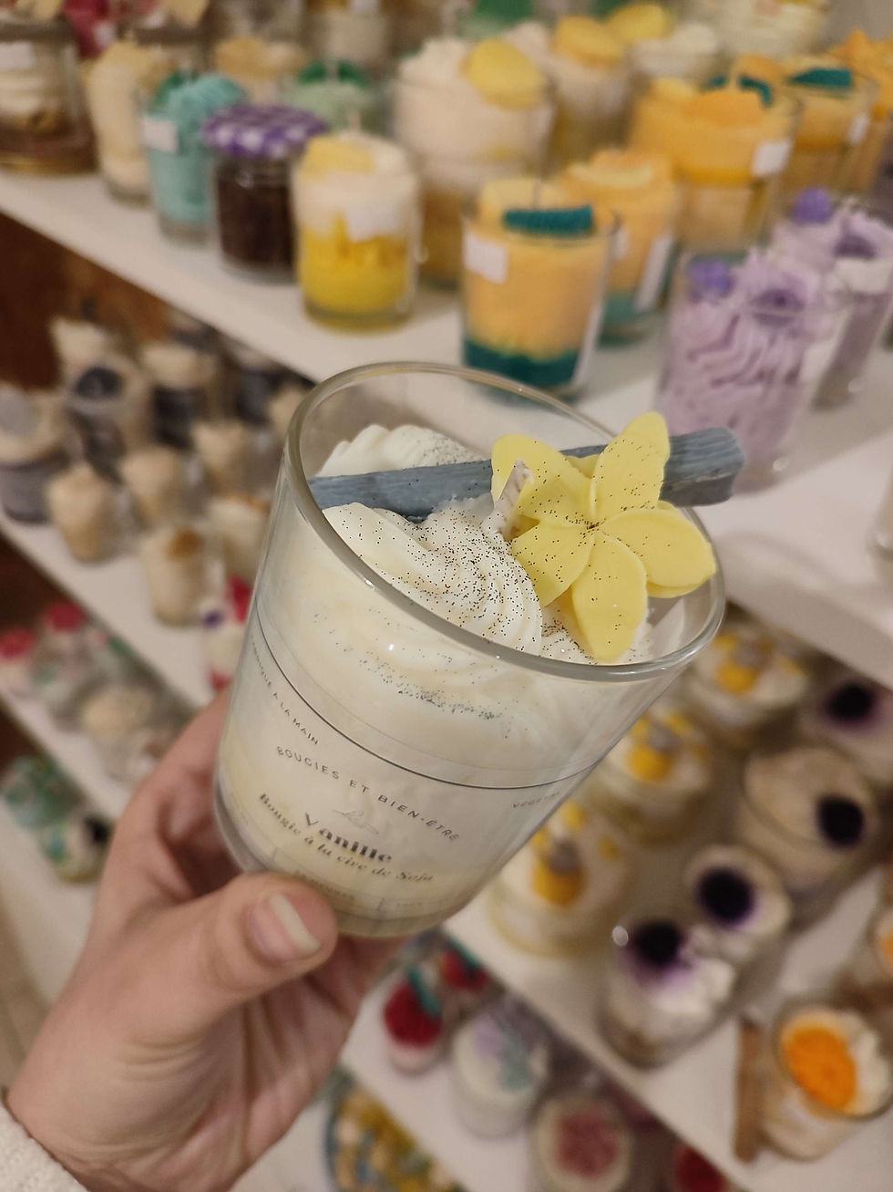 Bougie Parfumée Vanille – Cire Naturelle & Mèche en Coton