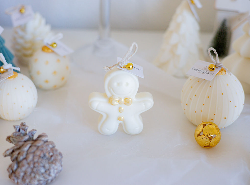 Miniature : Bougie de Noël – Bonhomme en pain d'épices