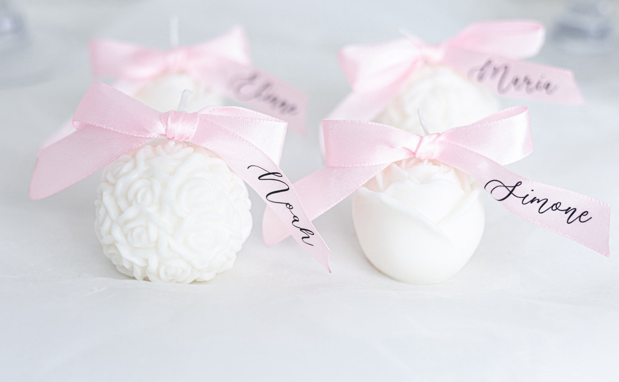  Personalisierte Hochzeitskerze – Sitzplatzschild & Gastgeschenk in einem