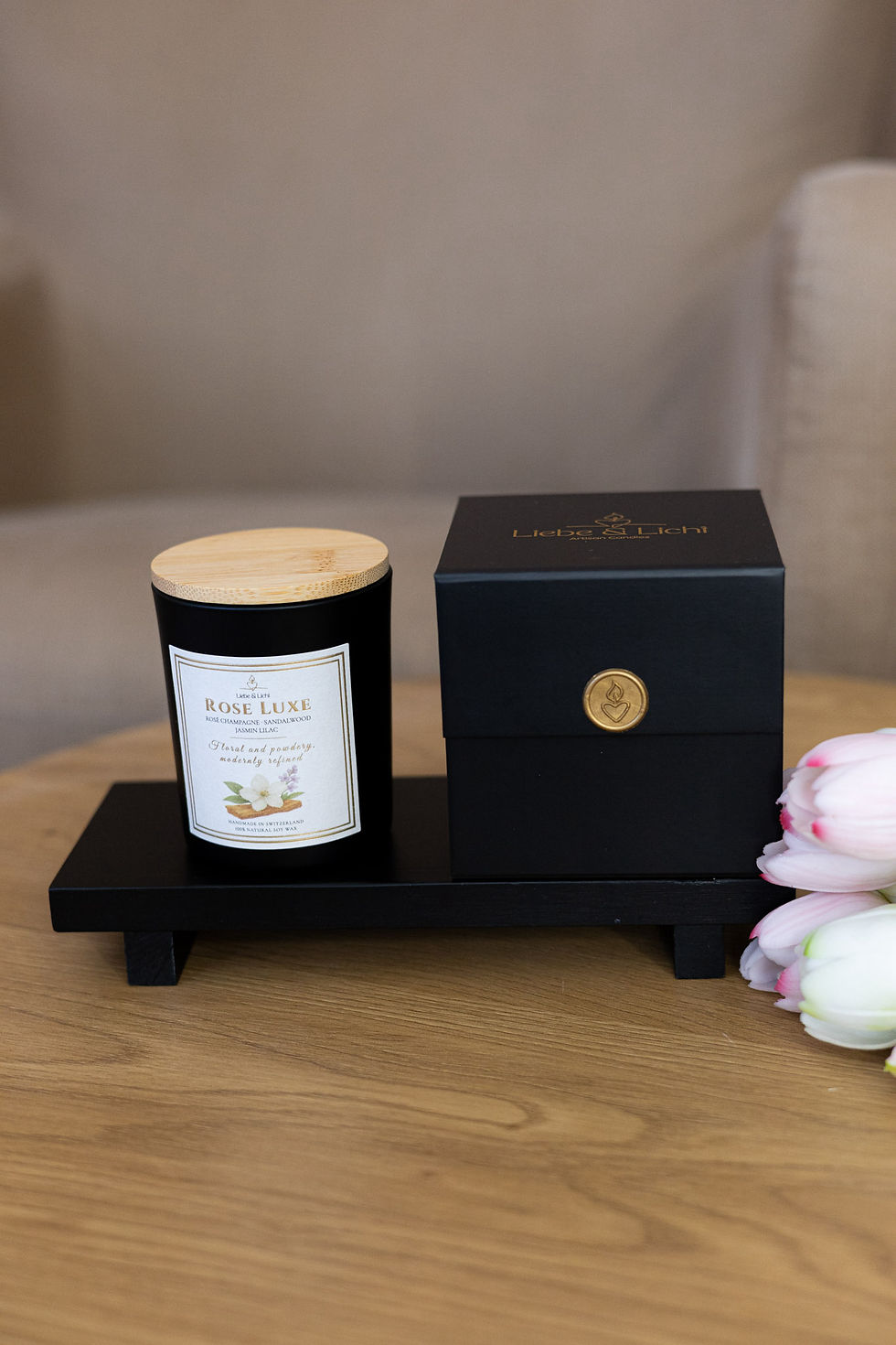 Miniaturbild: ROSE LUXE – Exklusive Duftkerze aus 100% Sojawachs