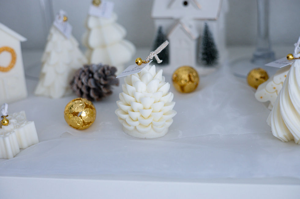 Miniature : Winter-Kerze in Pinienzapfen-Form