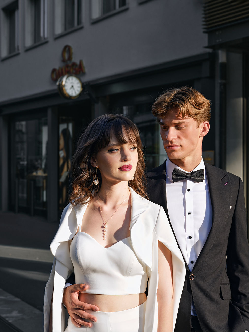 Thumbnail: Ohrringe Theresa elegante Hochzeitsohrringe