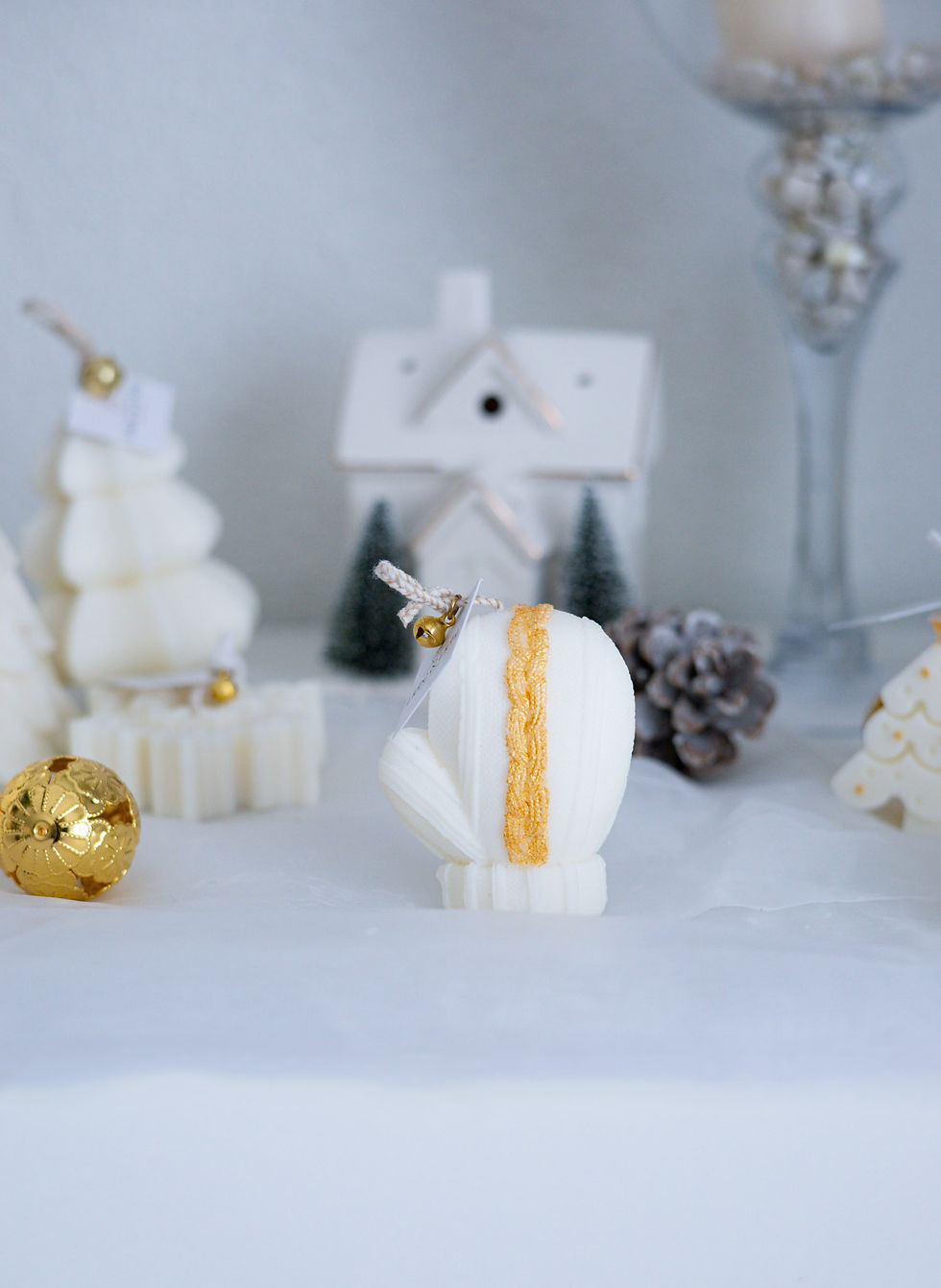 Winter-Handschuh-Kerze aus Sojawachs