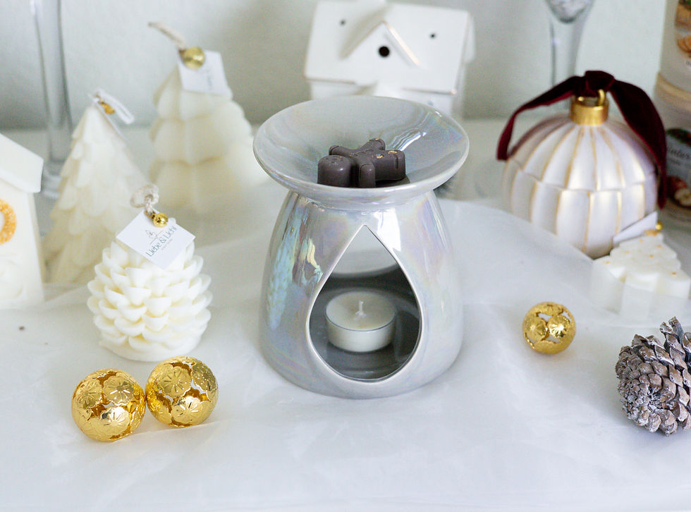 Miniaturbild: Perlmutt-Optik: Moderne Duftlampe
