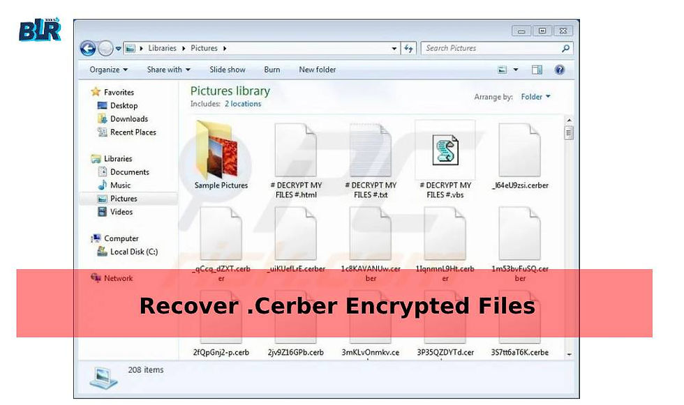 Recover .Cerber Encrypted Files