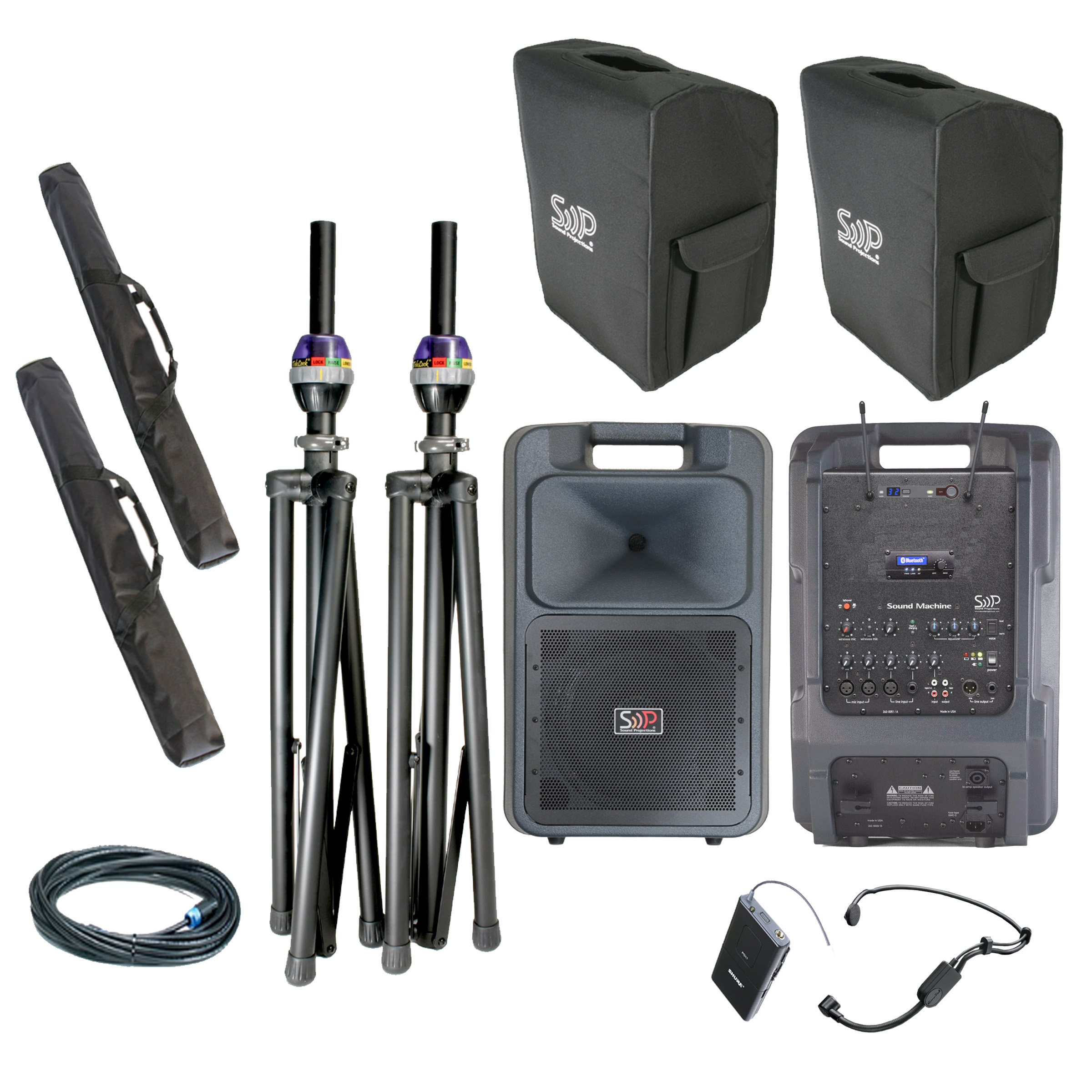Sound Projections SM5D-HBMBTDLX &mdash; SM-5 Deluxe: 60-Ch Digital Headset Wireless + Bluetooth + Companion Speaker