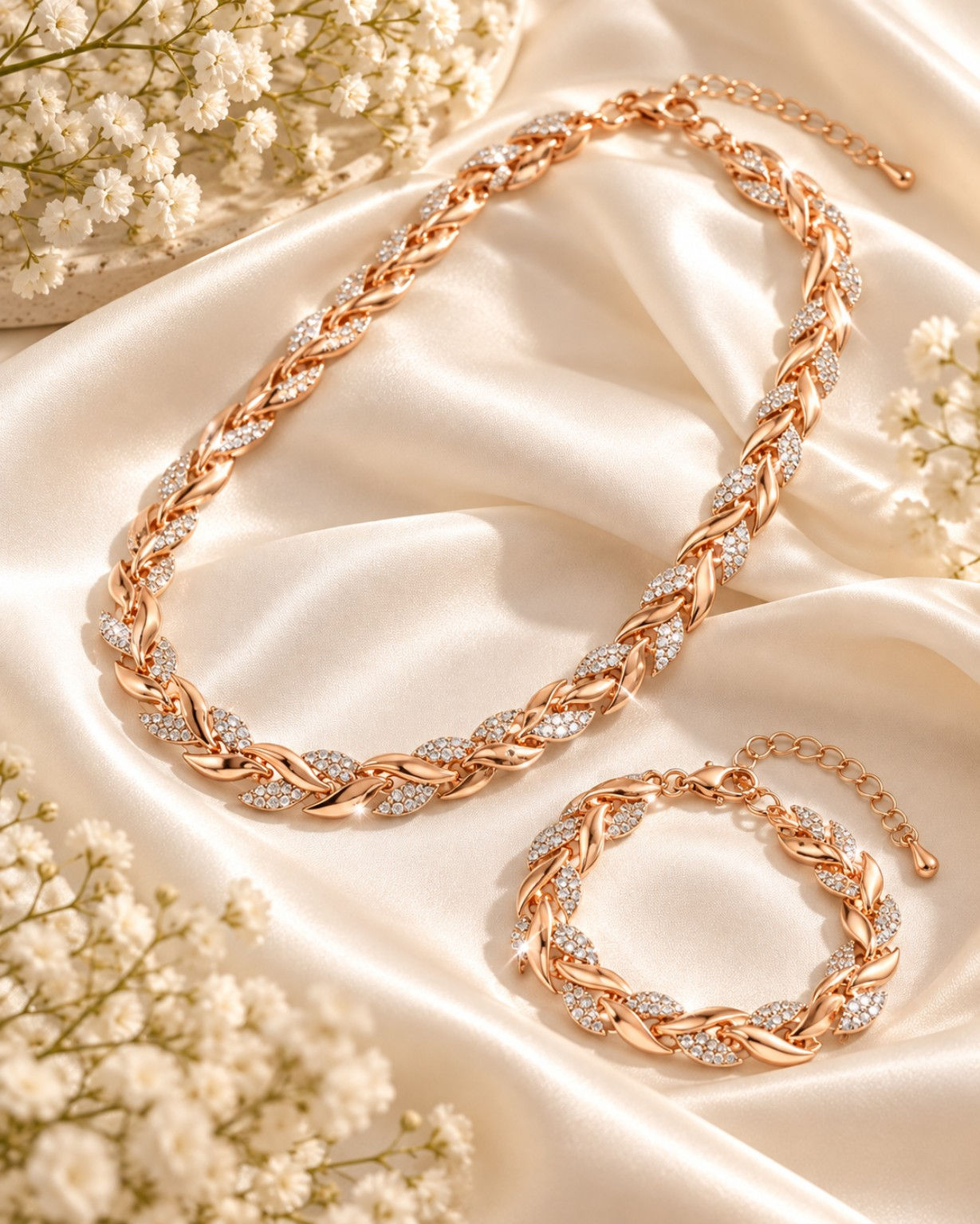 Schmuckset Rosé – Halskette & Armband