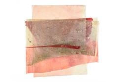 Impaled Composition No.1. 2013. watercolour, paper, wax, metal spike. 15x49x45cm.