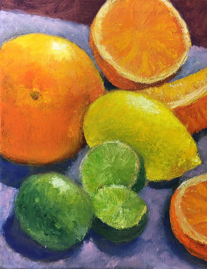 Citrus Still Life  9 X 12 Oil.jpeg