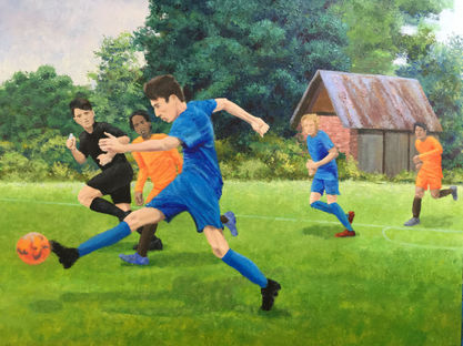 Diego Soccer  18 X 24 Oil.jpeg