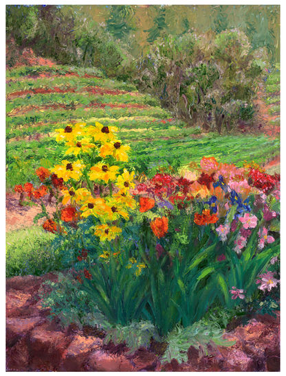 Vineyard Flower Bed  12 X 16 Oil.jpeg