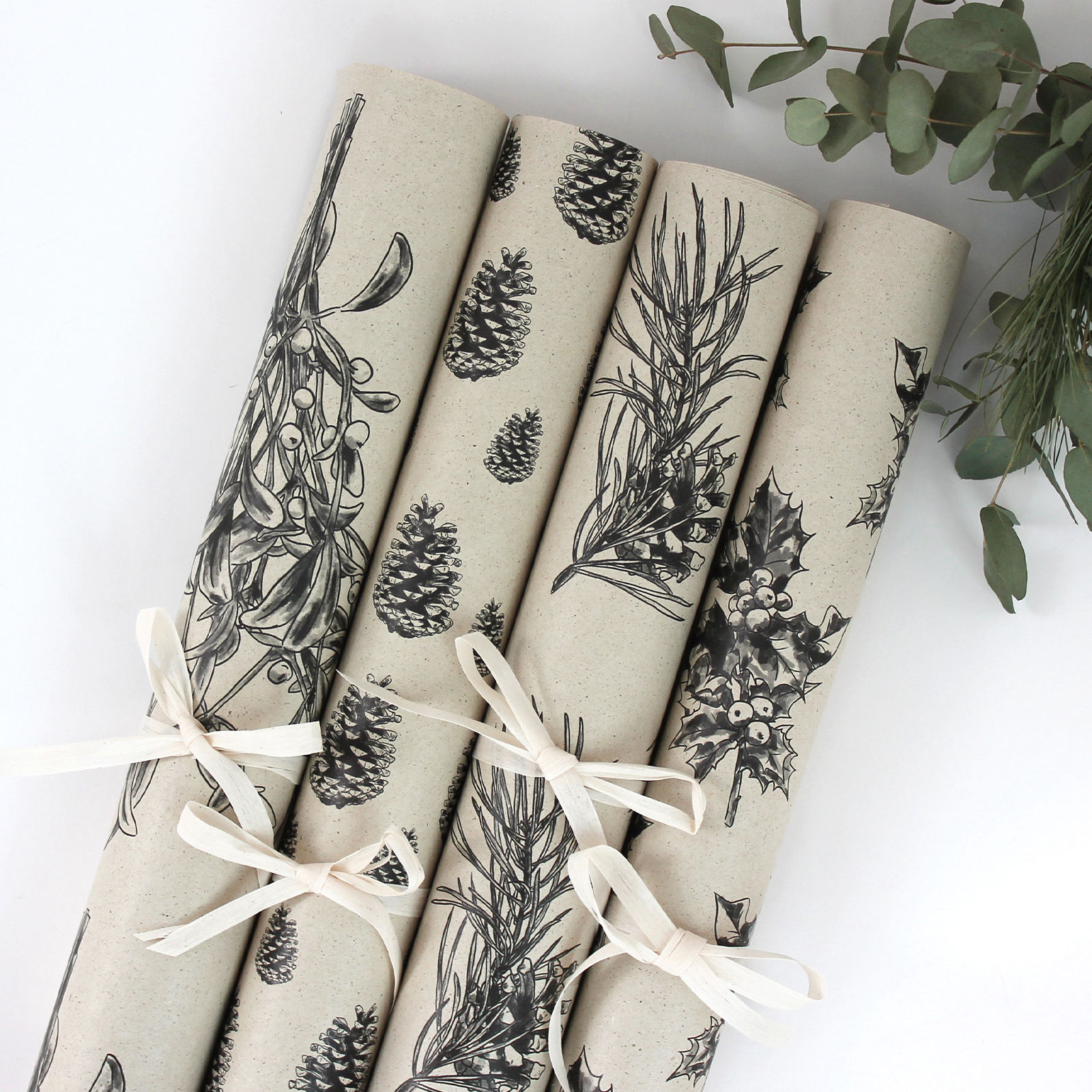 Geschenkpapier Set, Bögen, Wintermotive