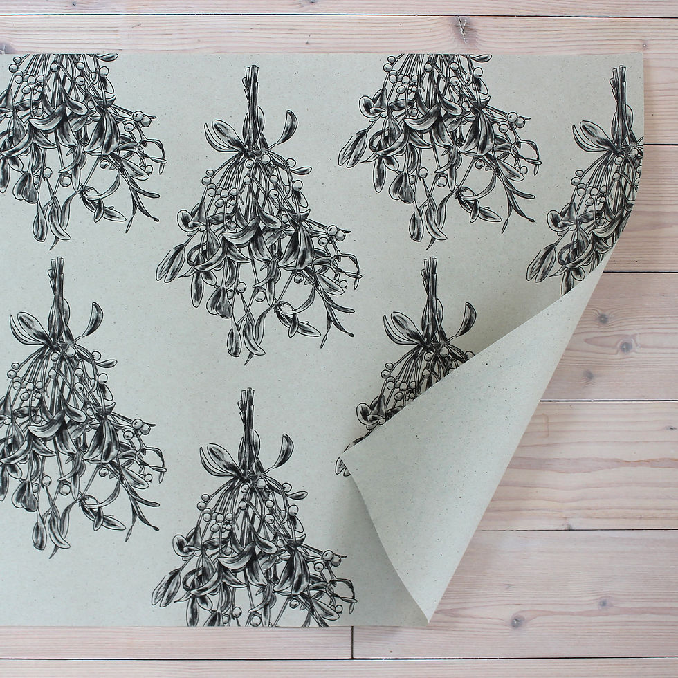 Miniaturbild: Geschenkpapier Bogen, 50x70cm, Mistelzweig