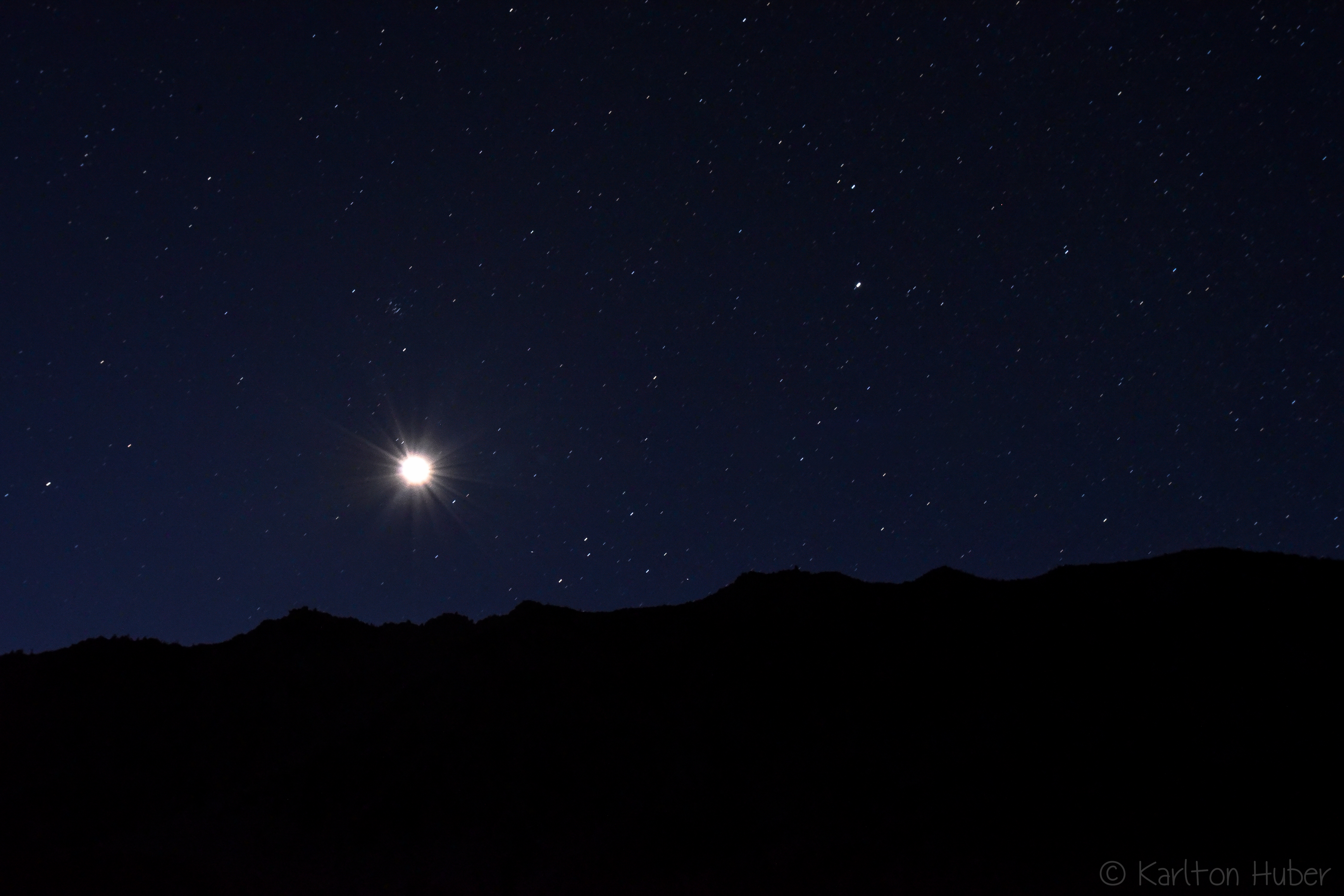 Fall Colors - Early Morning Moon Rise