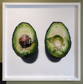 Avocado painting in a custom frame 